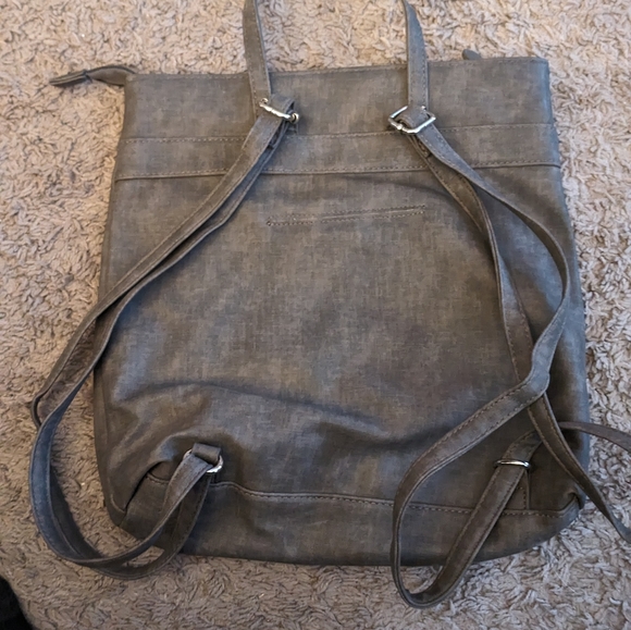 Grey MultiSac Backpack/Shoulder purse - Picture 2 of 3